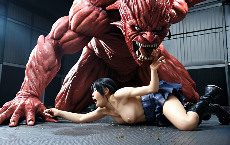 Atsuko & Mika in action. Atsuko casts a debuff as Mika unleashes massive damage on a boss.