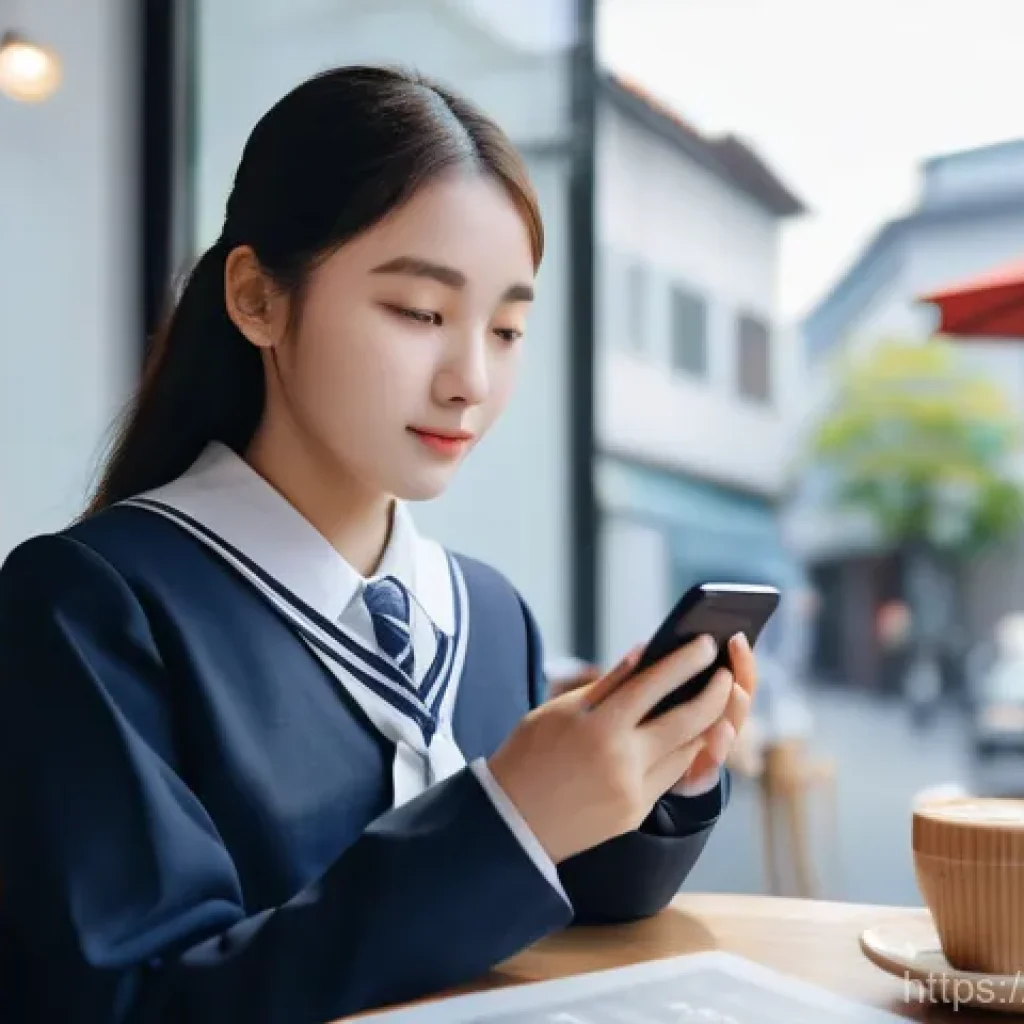 블루아카이브 서버 접속 문제 해결 - **Prompt:** A female student from Blue Archive, dressed in her standard school uniform, sitting at a...