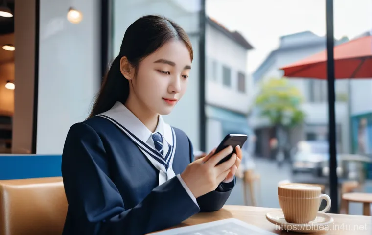 블루아카이브 서버 접속 문제 해결 - **Prompt:** A female student from Blue Archive, dressed in her standard school uniform, sitting at a...