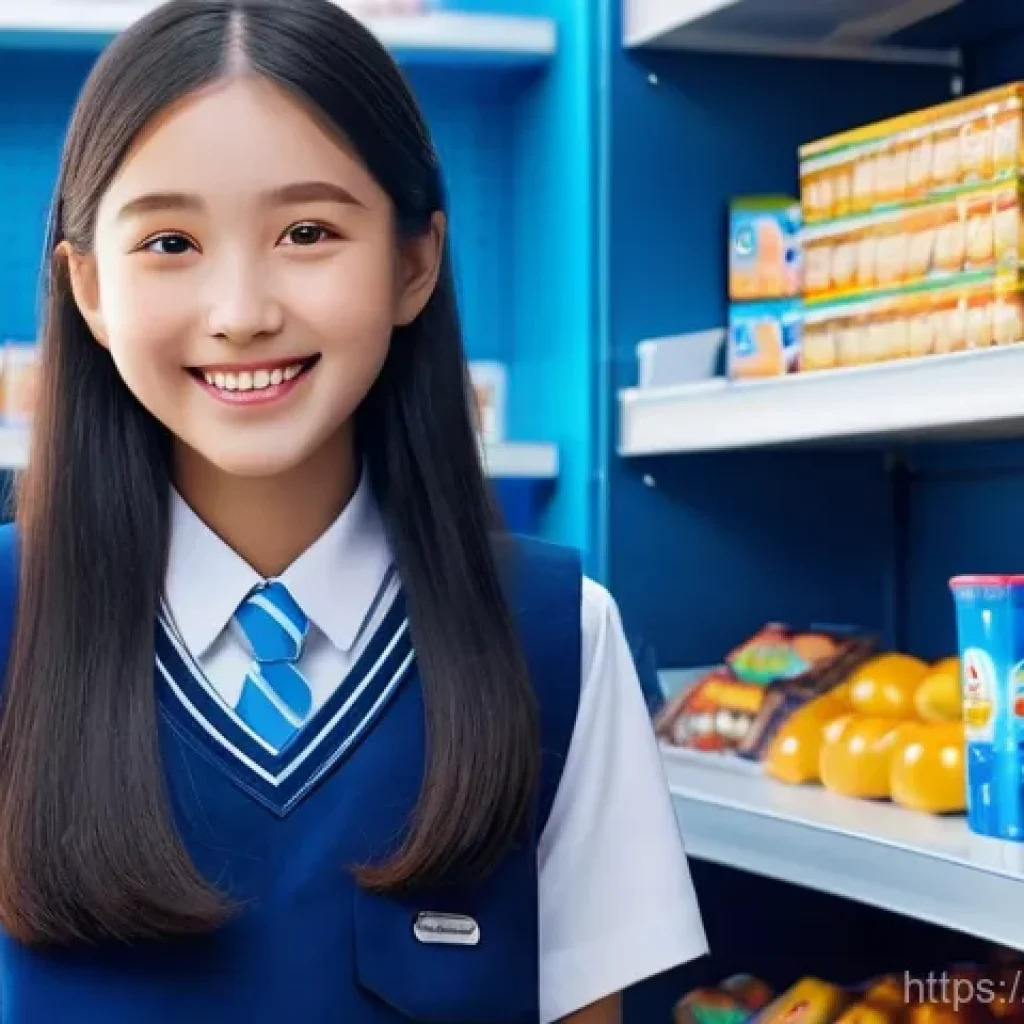 블루아카이브 한정 상품 분석 - **Prompt 1: Excitement at GS25 Convenience Store**
    A cheerful female Blue Archive student with l...