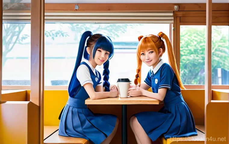 블루아카이브 한정 상품 분석 - **Prompt 1: Excitement at GS25 Convenience Store**
    A cheerful female Blue Archive student with l...