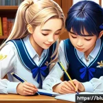 블루아카이브 인기 팬픽션 - **Prompt 1: Creative Fanfiction Club Gathering**
An anime-style illustration depicting a cozy, s...
